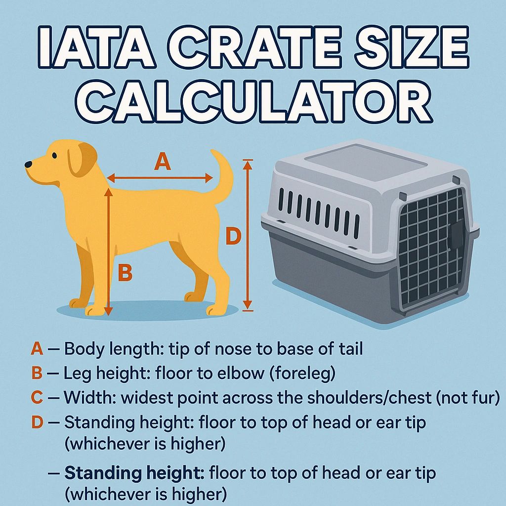 ペットクレート　XLサイズ(IATA基準) Crate Size Finder: Your IATA Crate Size Calculator Guide